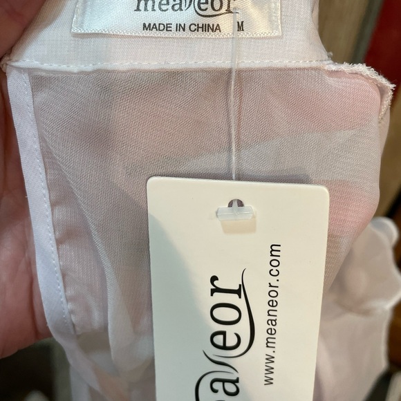 Sheer white sleeveless blouse medium nwt - Picture 8 of 9